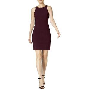 Calvin Klein Size 4‎ Purple Sleeveless Gold Chain Embellished Neck Sheath Dress
